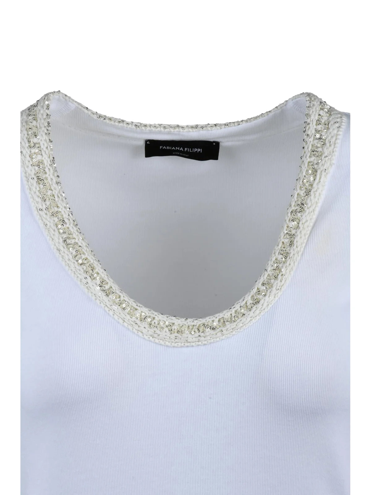 Fabiana Filippi T-shirt Cotone Stretch - Bianco