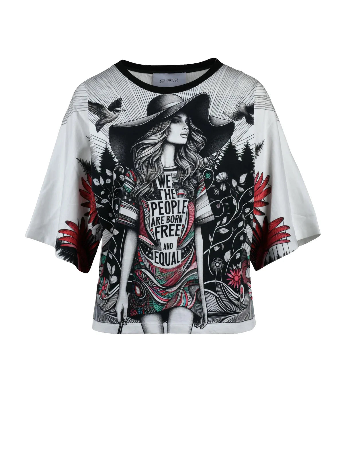 Custo Barcelona T-shirt Cotone - Nero/Bianco