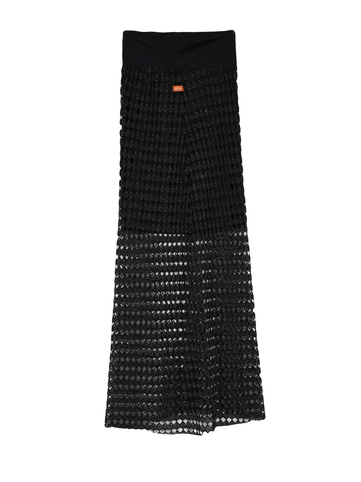 Cotazur Gonna Lunga Retata Lamé - Nero