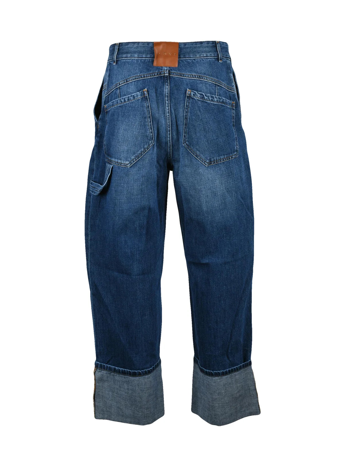 Icona Jeans Baggy Gamba Over - Blu