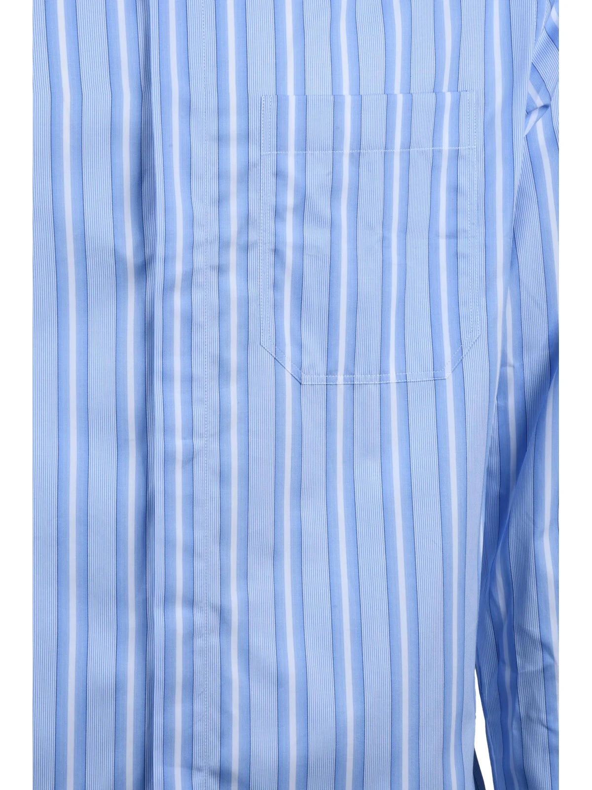 Deuxieme Camicia Cotone - Azzurro/Rosso