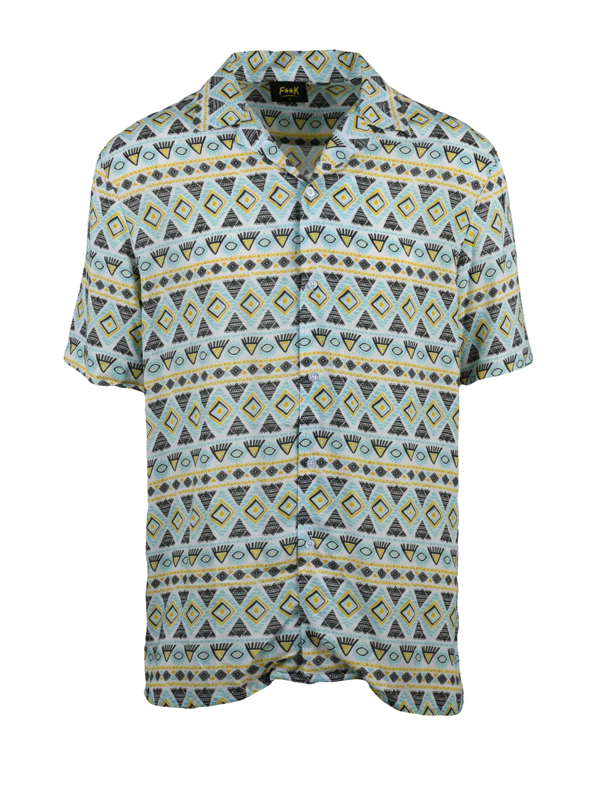 F**k Camicia Viscosa - Celeste