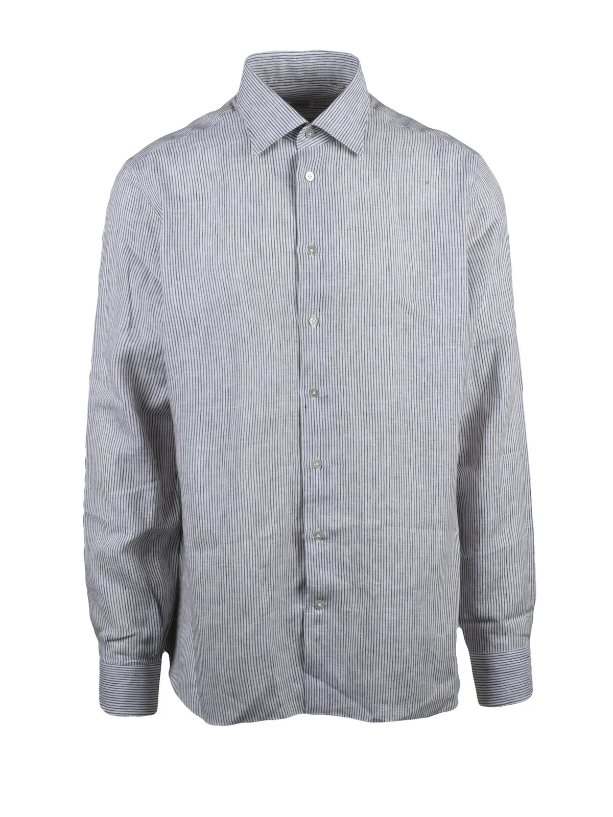 Borriello Camicia Cotone Lino - Bianco/Beige