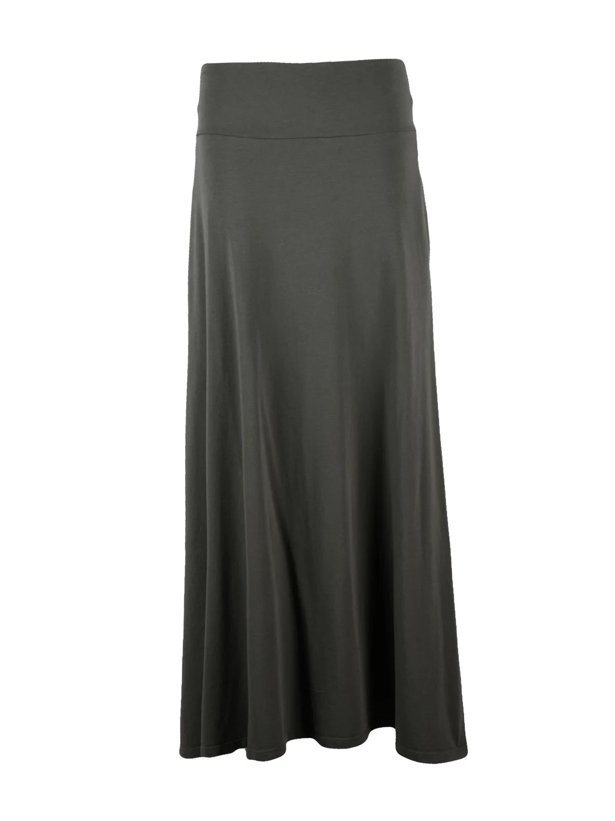 Opificio Neirami Gonna Lunga Asimmetrica Cotone Stretch - Verde Militare