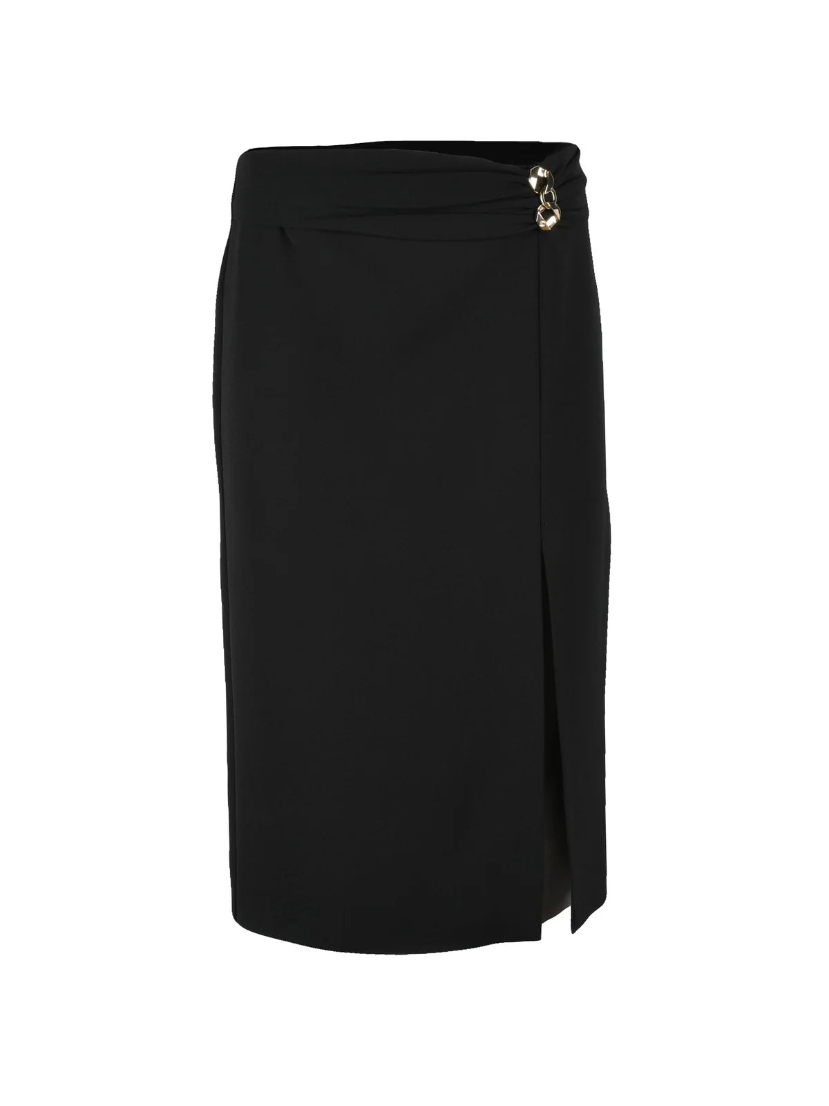 Simona Corsellini Gonna Longuette Spacco Laterale - Nero