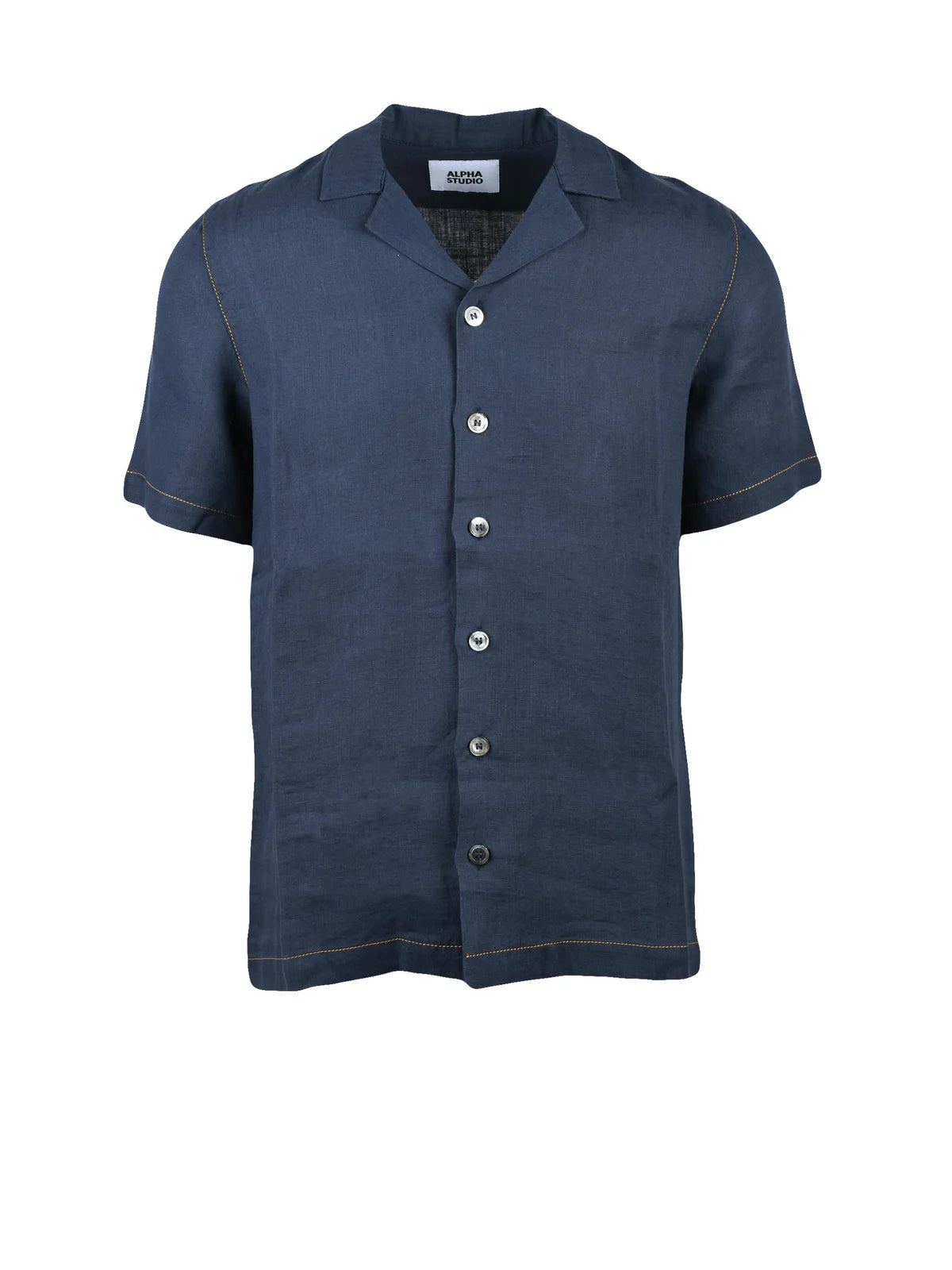 Alpha Studio Camicia Lino - Blu Notte