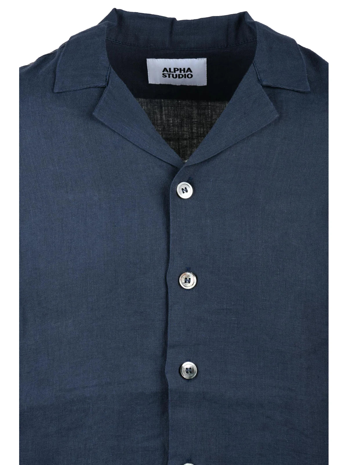 Alpha Studio Camicia Lino - Blu Notte