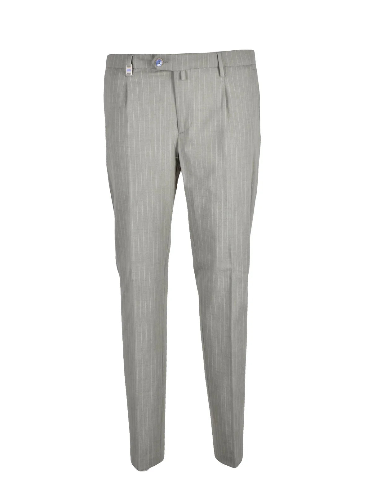 Barbati Pantalone Stretch con Pinces - Verde Salvia