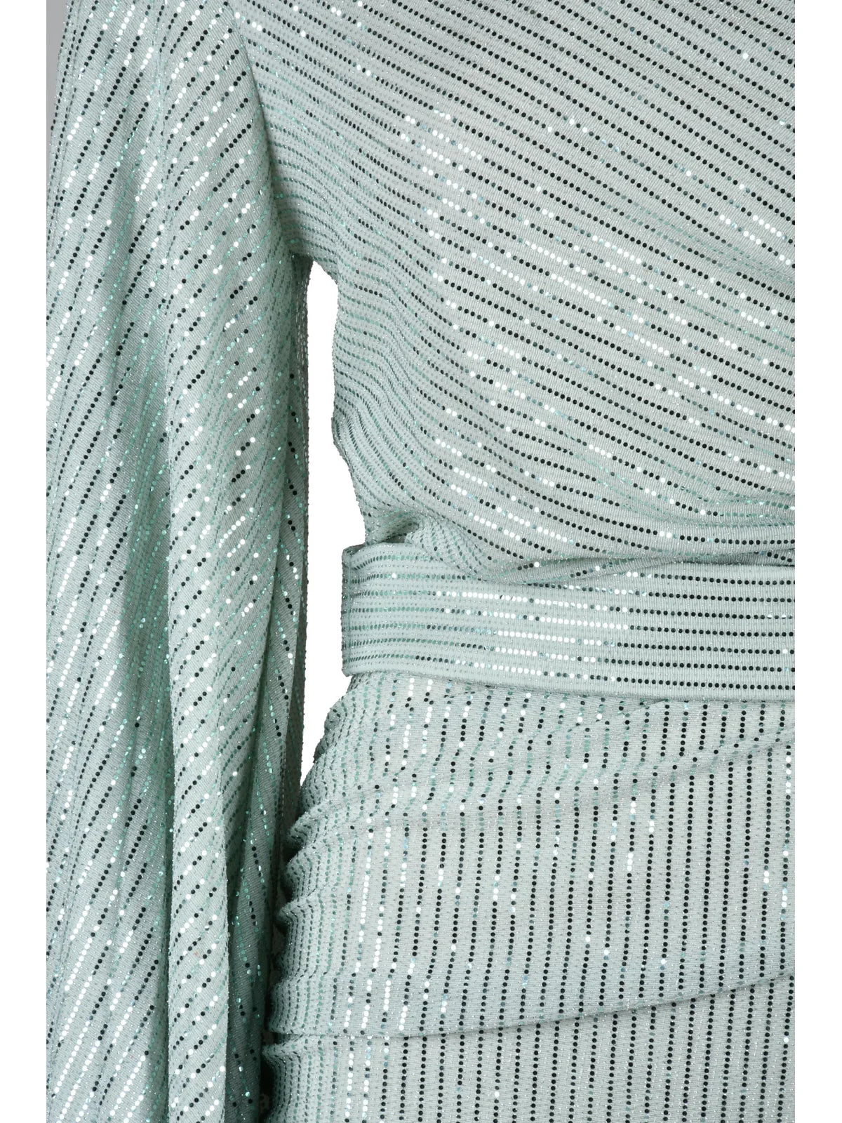 My Angels Abito Monospalla Paillettes - Verde Acqua