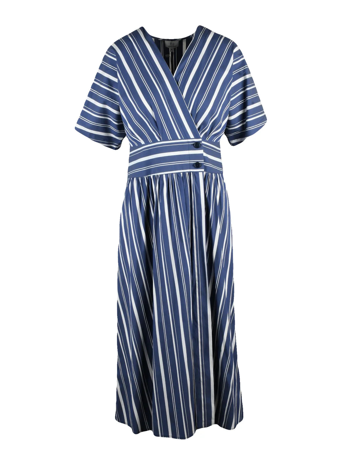 Woolrich Abito Portafoglio Bianco/Blu Cotone Stretch