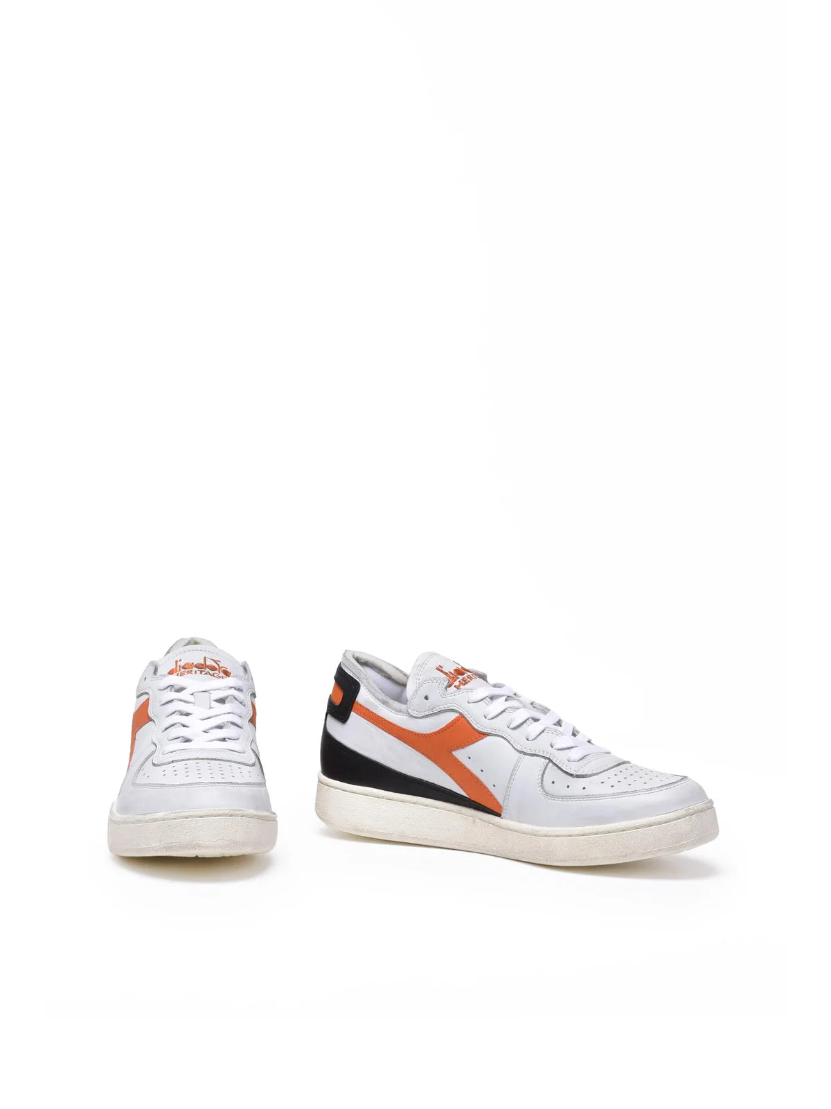 Diadora Heritage Basket Row Cut Sneakers - Grigio/Arancio
