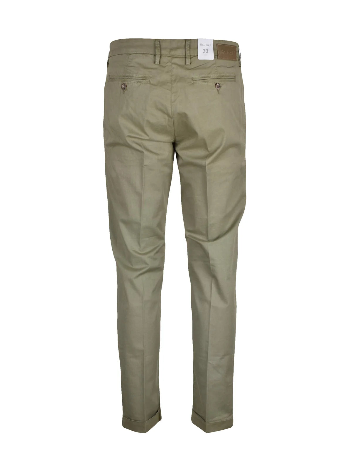 Re-hash Pantalone Verde Cotone Stretch