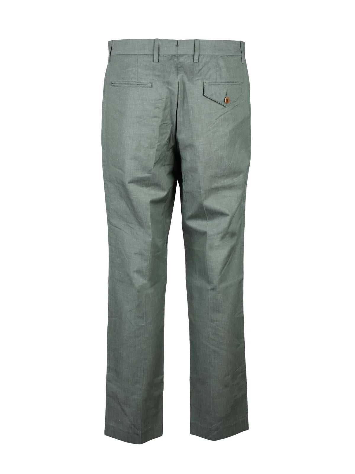 Hindustrie Pantalone Cotone Lino - Verde Salvia