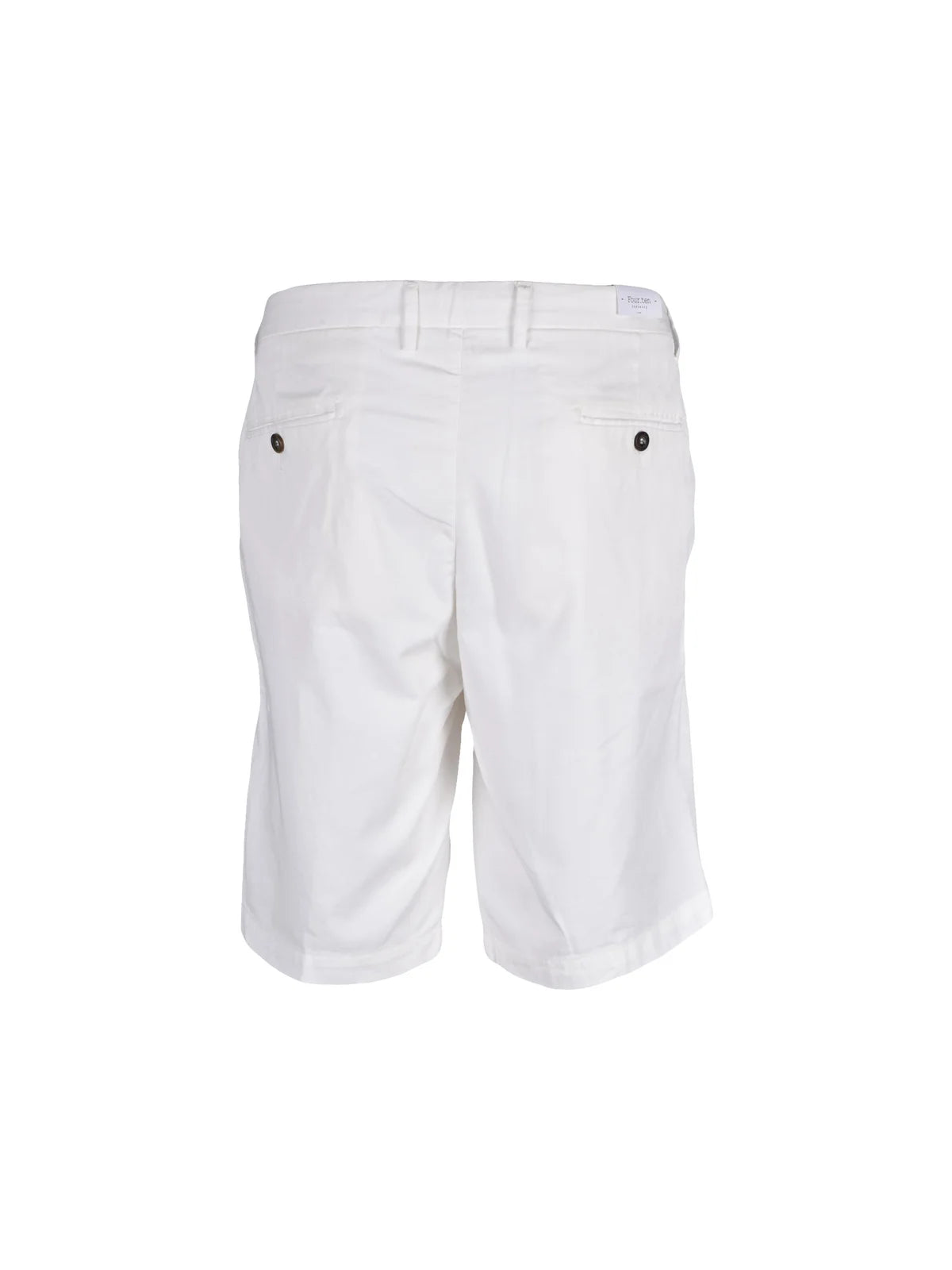 Four.ten Bermuda Bianchi Cotone Lino Stretch