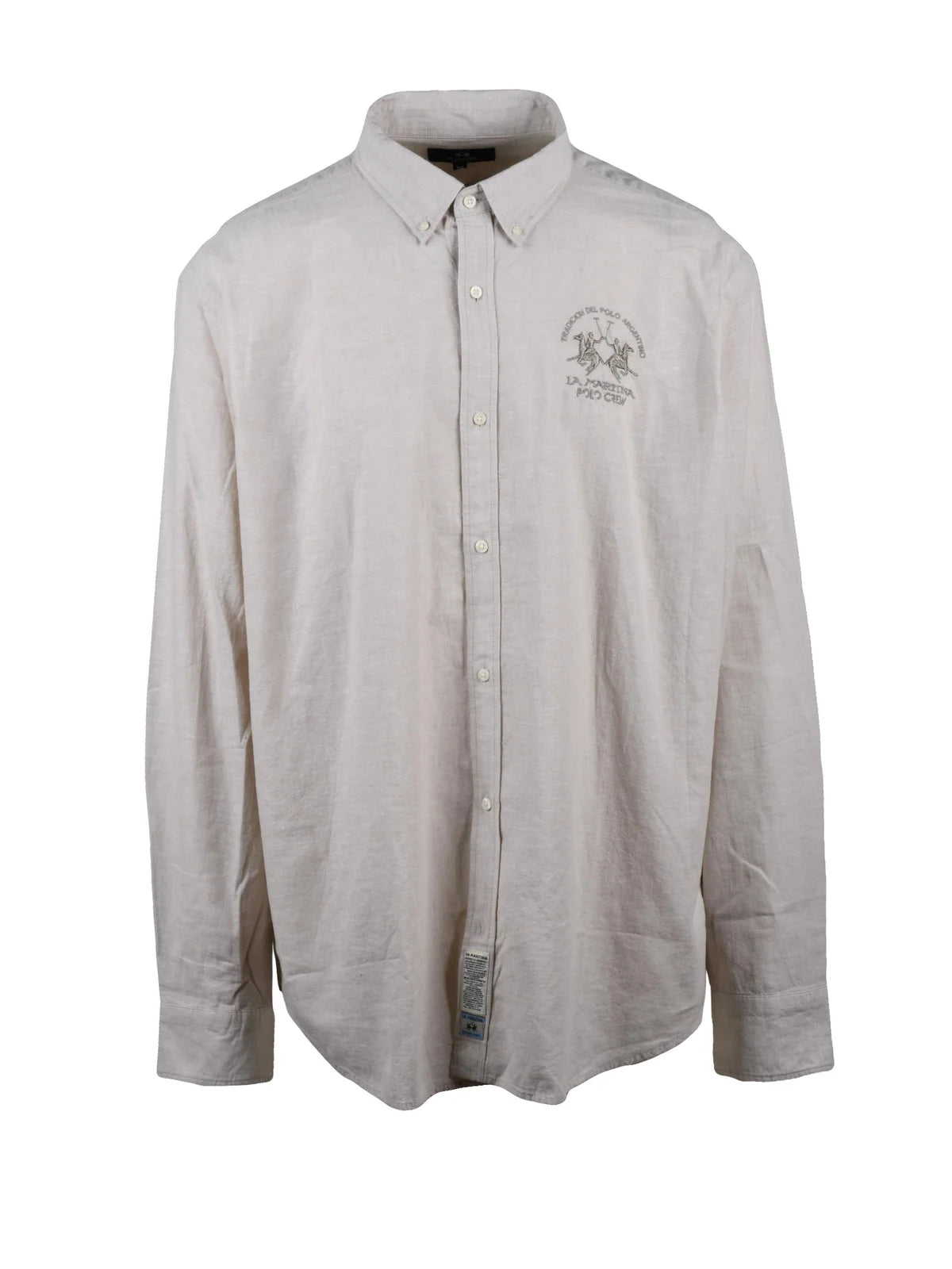 La Martina Camicia Cotone Lino - Beige