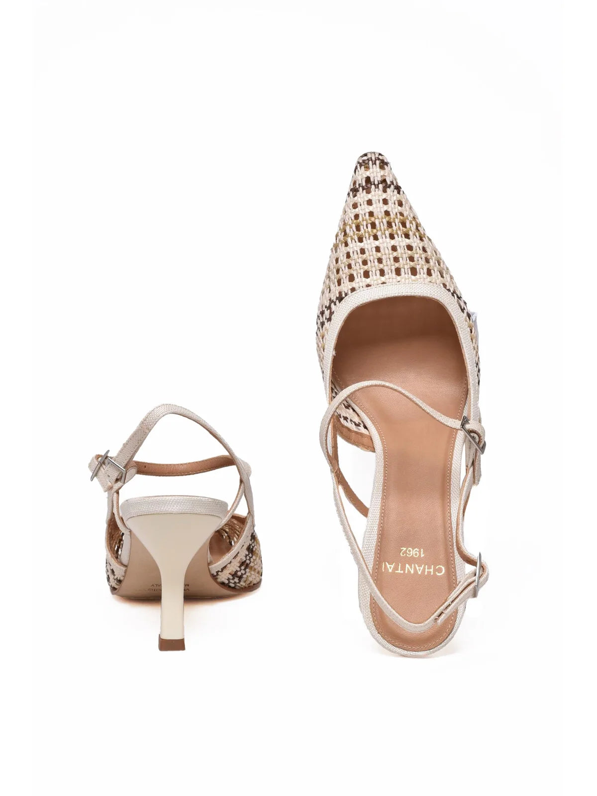 Chantal Décolleté Chanel in Rafia - Bianco