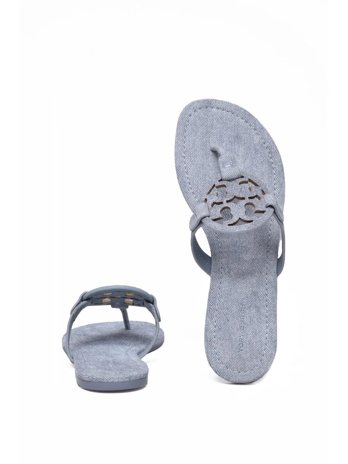 Tory Burch Sandalo Infradito in Denim - Celeste