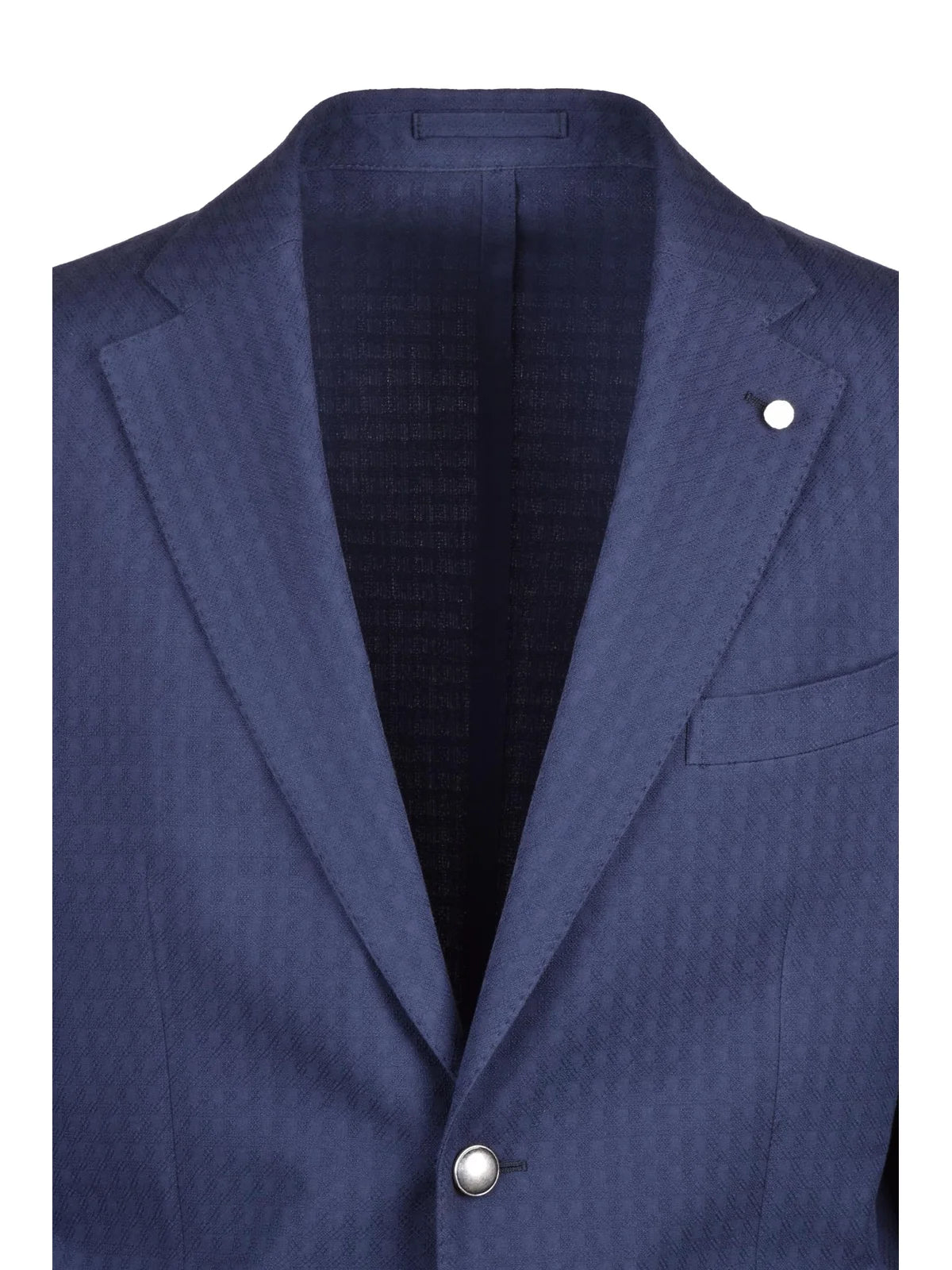 Luigi Bianchi Blazer Cotone Stondato - Blu Notte
