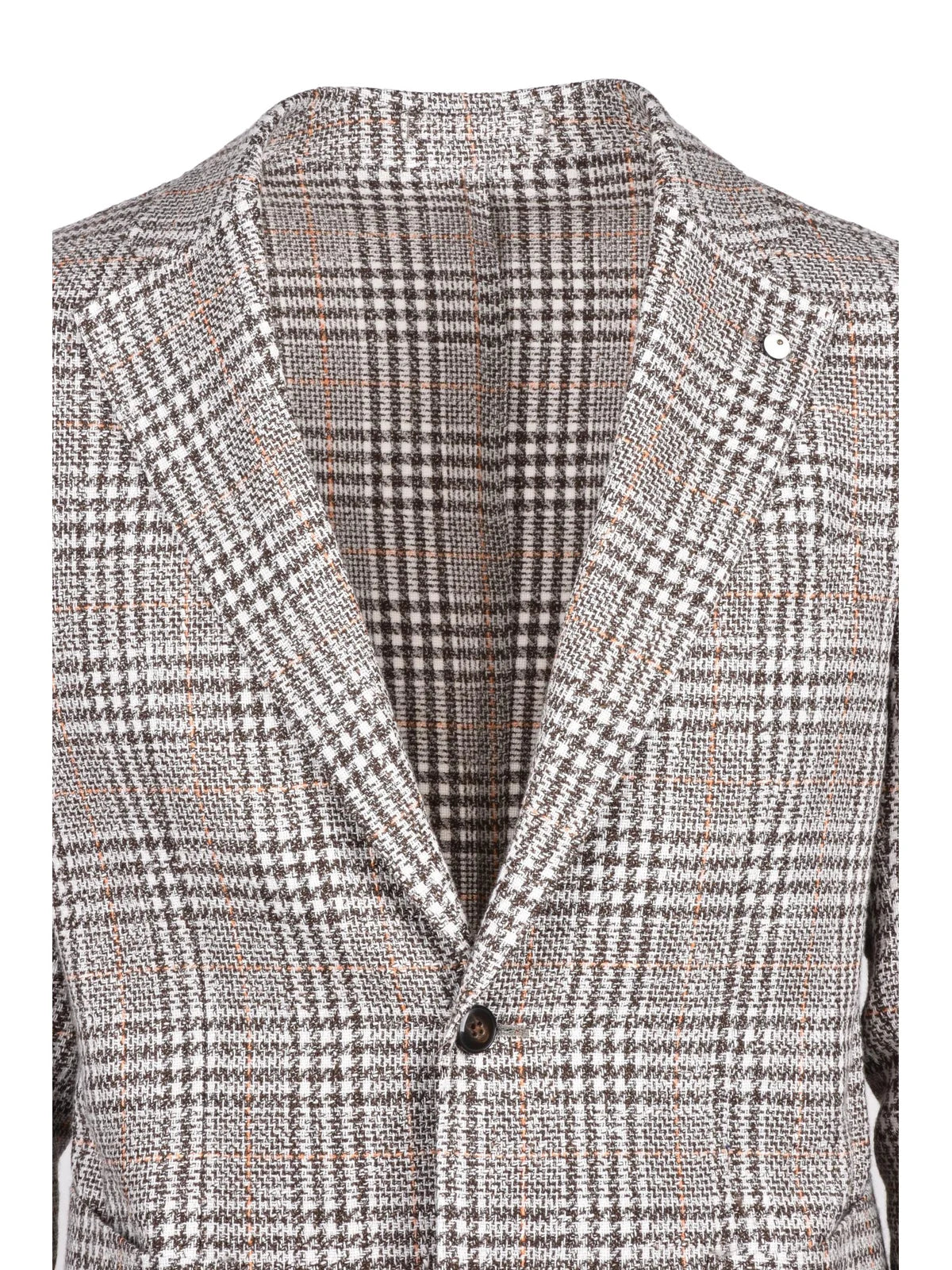 L.b.m. 1911 Giacca Cotone Lino Acrilico - Bianco/Marrone
