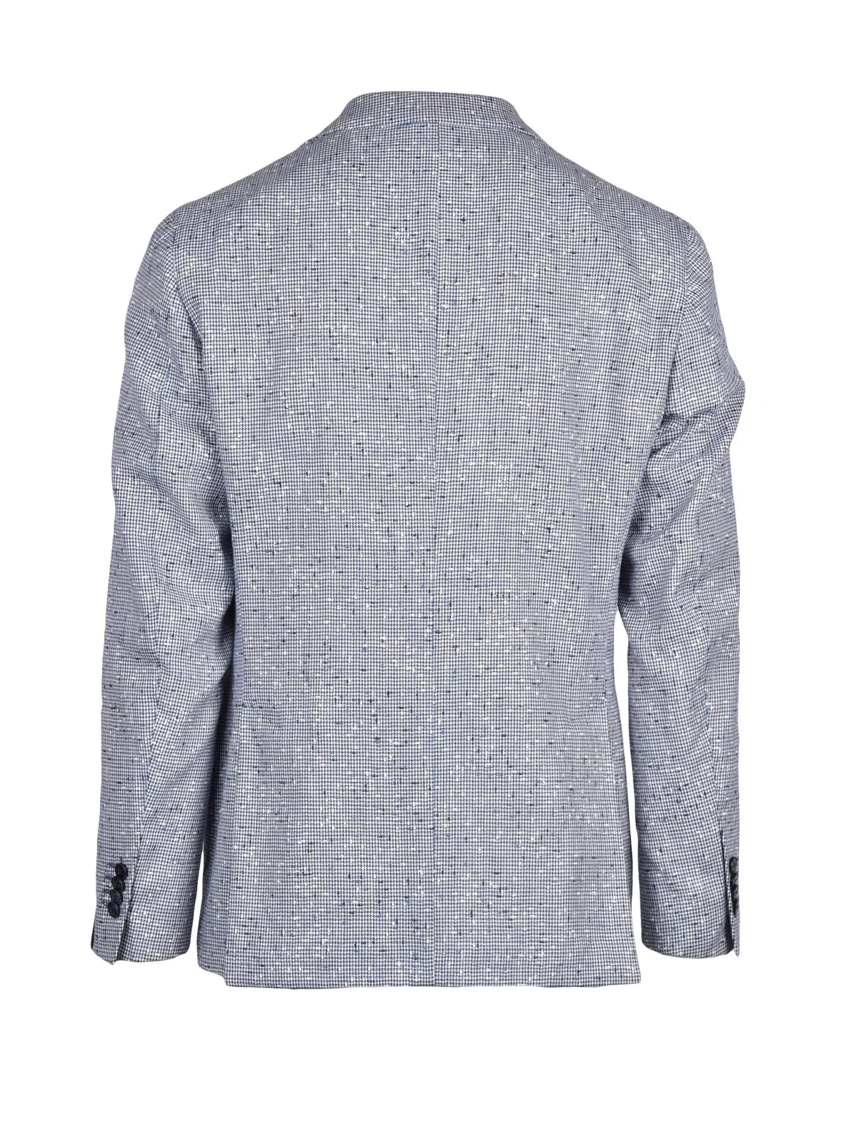 Luigi Bianchi Giacca Stondata Misto Fibre - Bianco/Blu