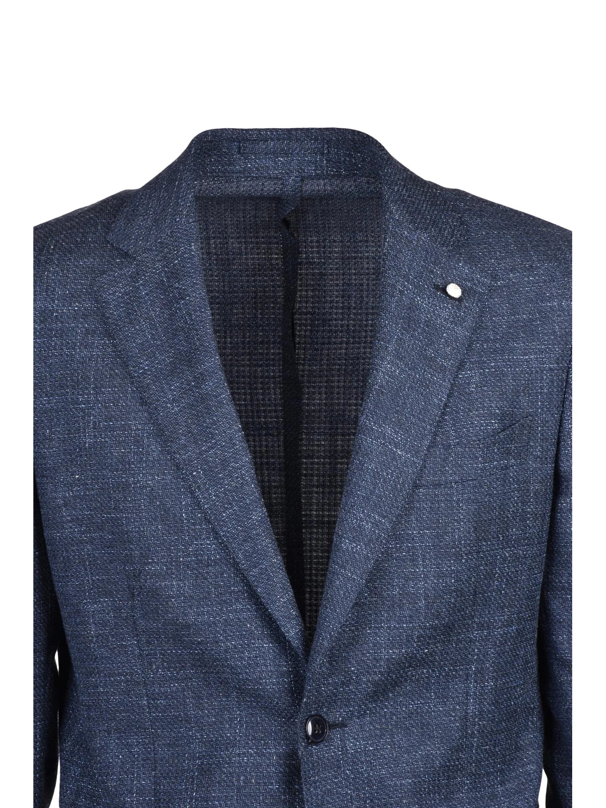Luigi Bianchi Giacca Lana Cotone Lino - Blu