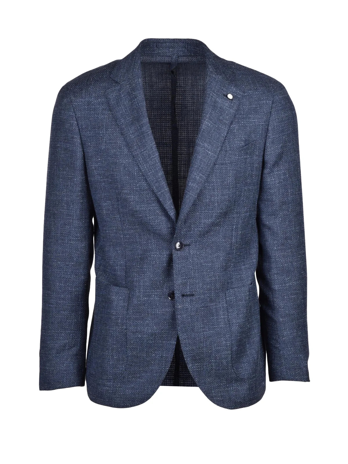 Luigi Bianchi Giacca Lana Cotone Lino - Blu