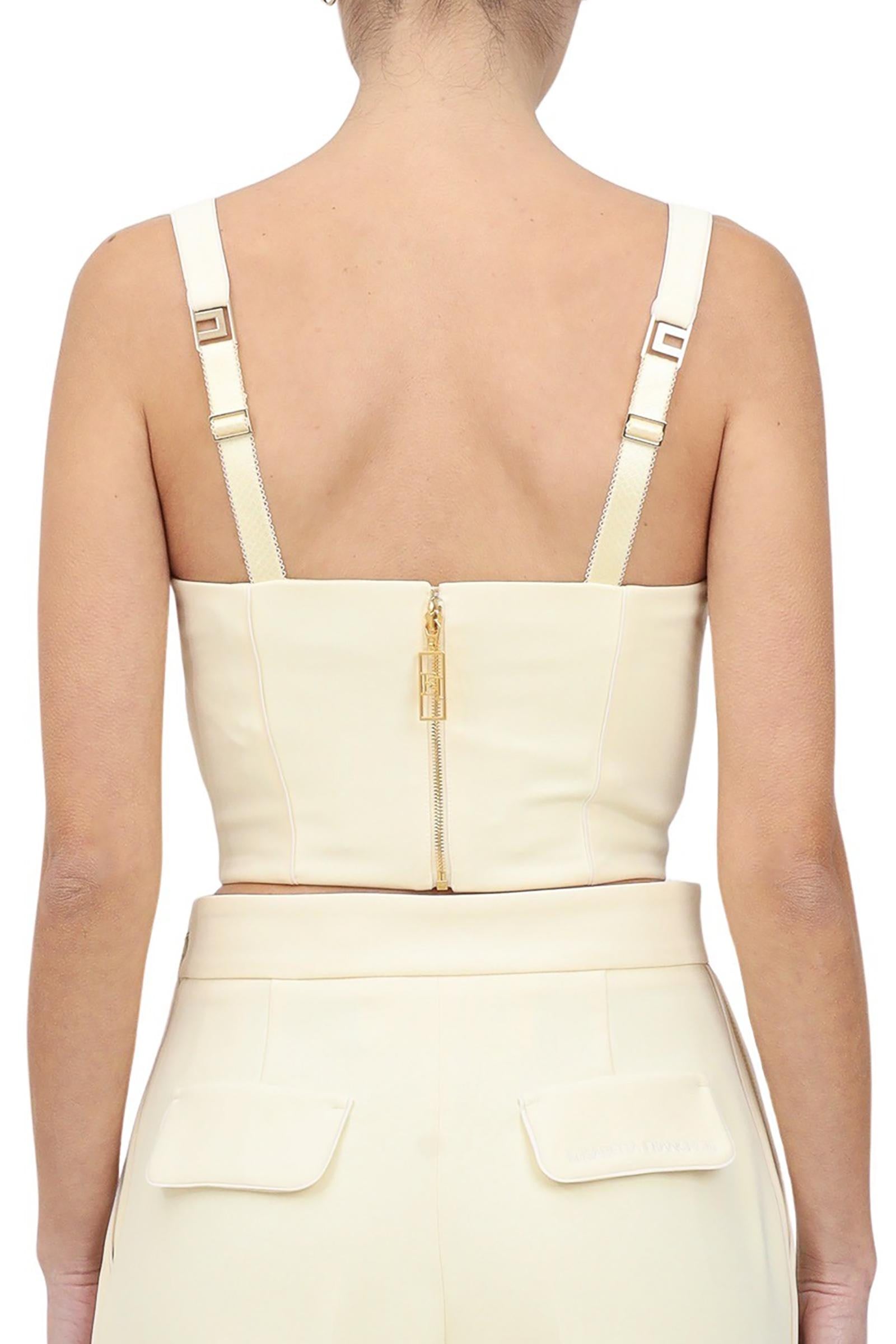 Elisabetta Franchi Top Stretch - Cream