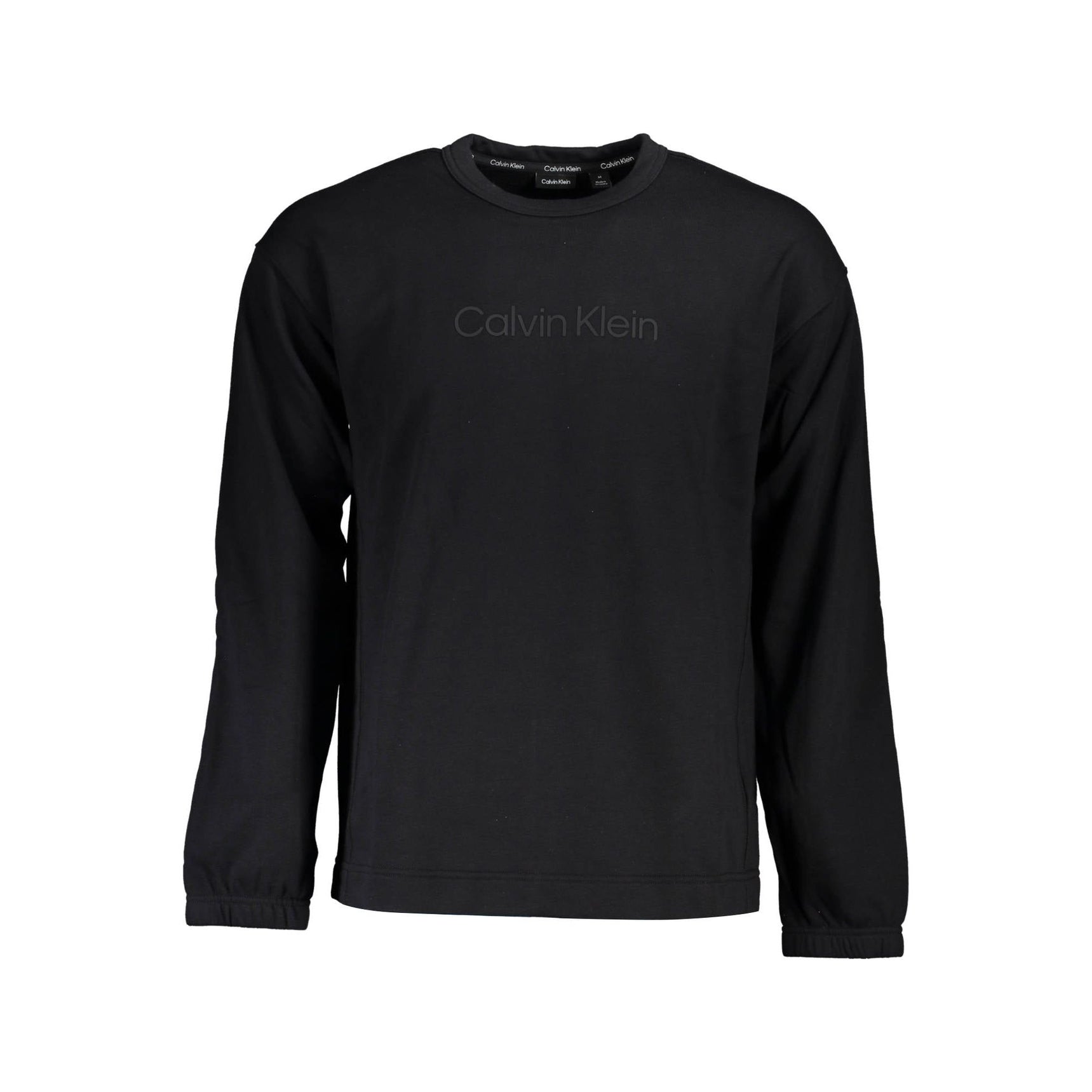 CALVIN KLEIN MEN'S BLACK ZIPLESS SWEATSHIRT