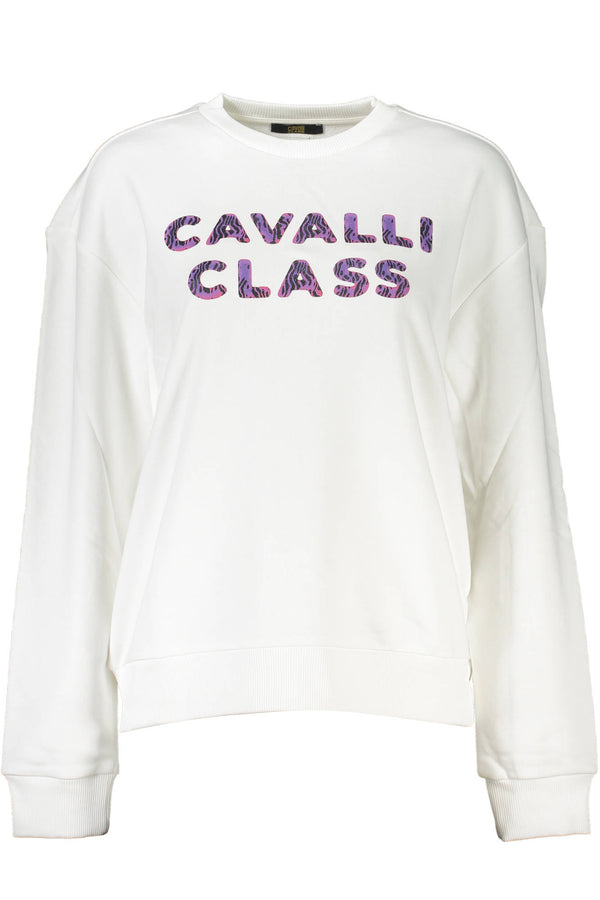 CAVALLI CLASS FELPA SENZA ZIP DONNA BIANCO