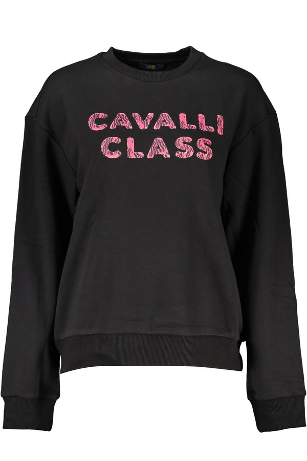 CAVALLI CLASS FELPA SENZA ZIP DONNA NERO