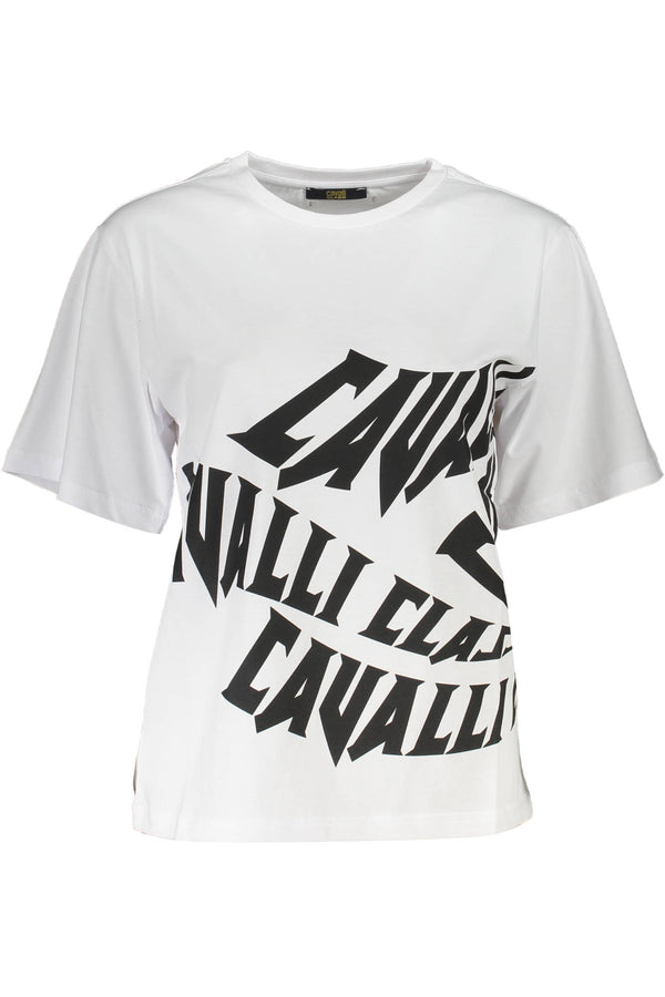 CAVALLI CLASS T-SHIRT MANICHE CORTE DONNA BIANCO