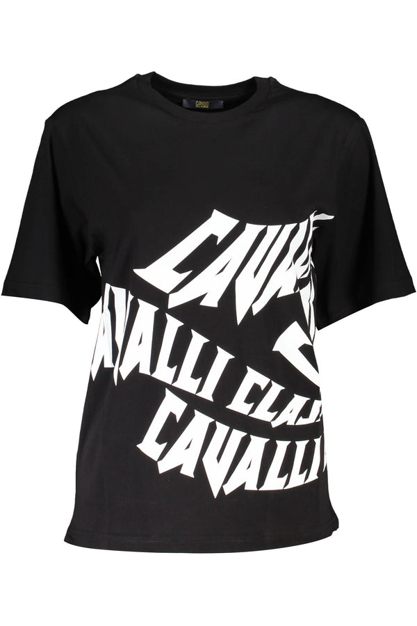 CAVALLI CLASS T-SHIRT MANICHE CORTE DONNA NERO