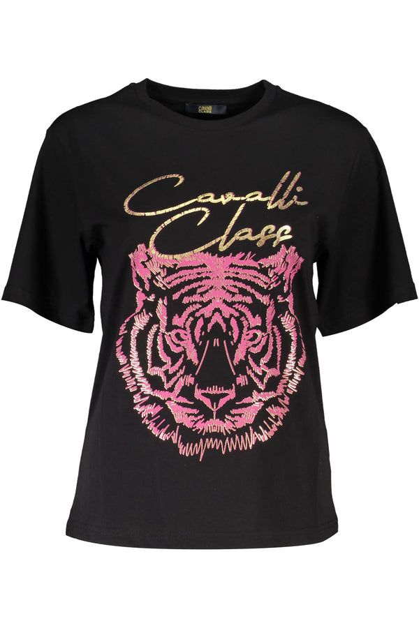 CAVALLI CLASS T-SHIRT MANICHE CORTE DONNA NERO