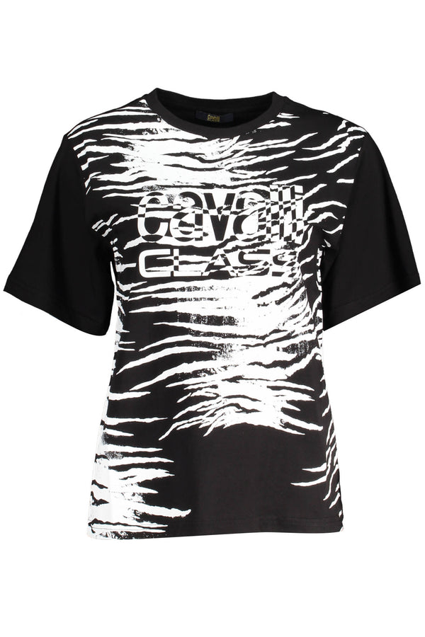 CAVALLI CLASS T-SHIRT MANICHE CORTE DONNA NERO