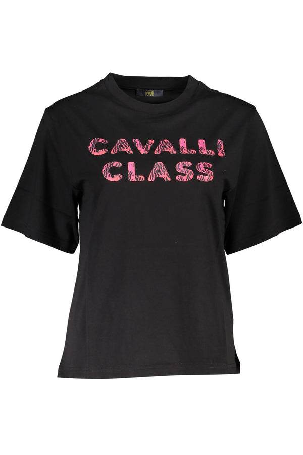 CAVALLI CLASS T-SHIRT MANICHE CORTE DONNA NERO