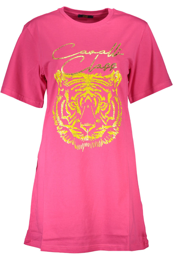 CAVALLI CLASS T-SHIRT MANICHE CORTE DONNA ROSA