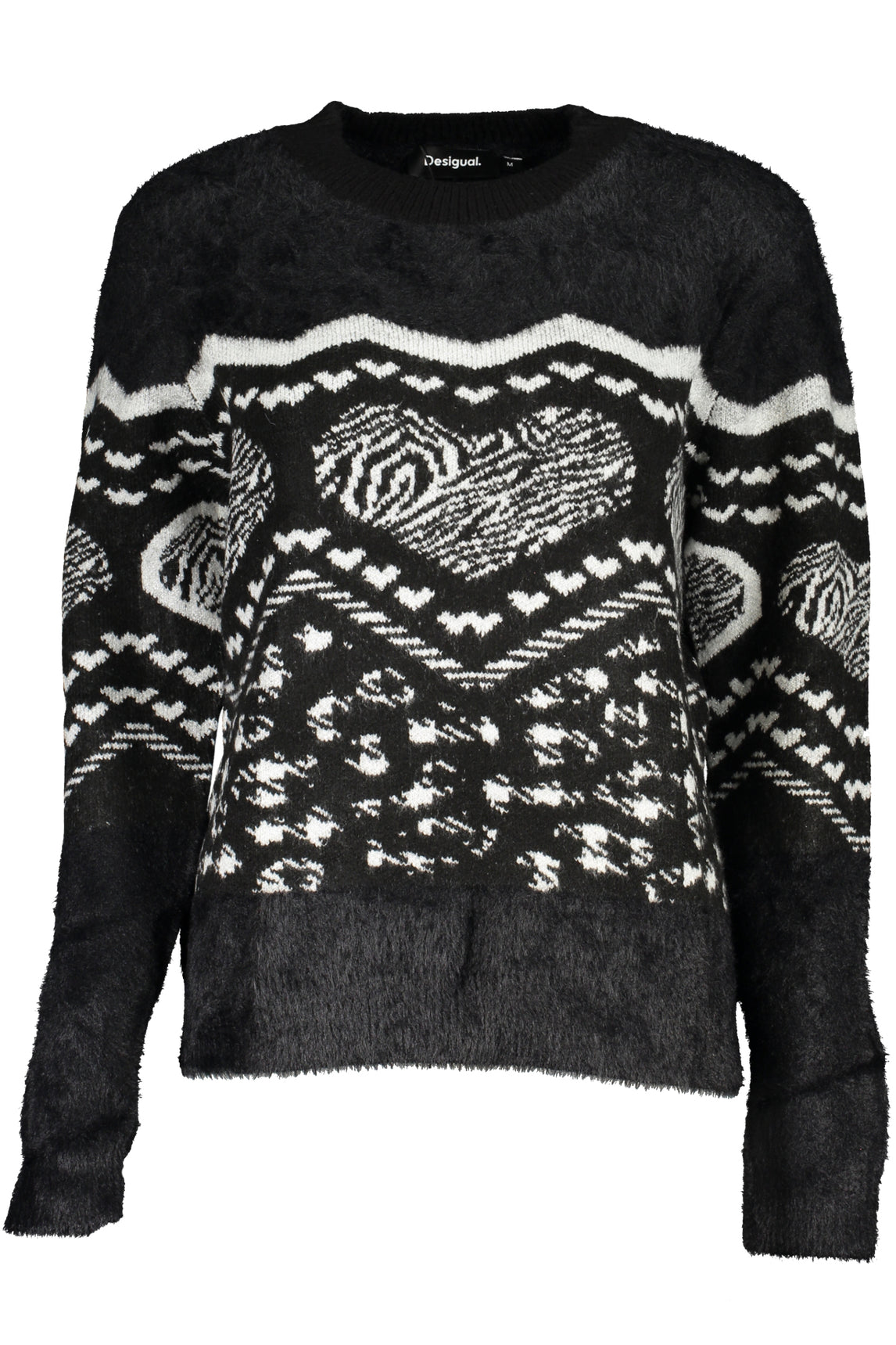 DESIGUAL WOMEN'S BLACK SWEATER