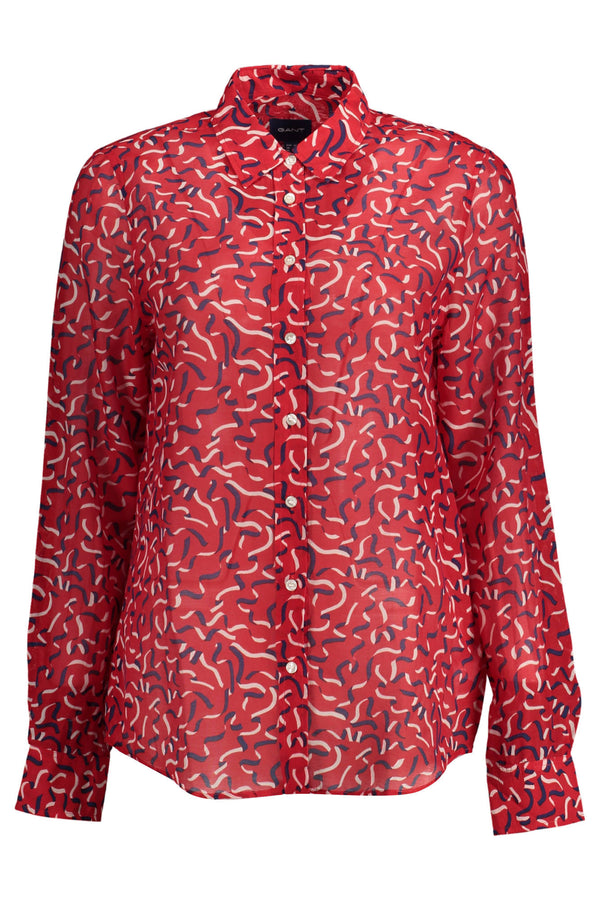 GANT CAMICIA MANICHE LUNGHE DONNA ROSSO