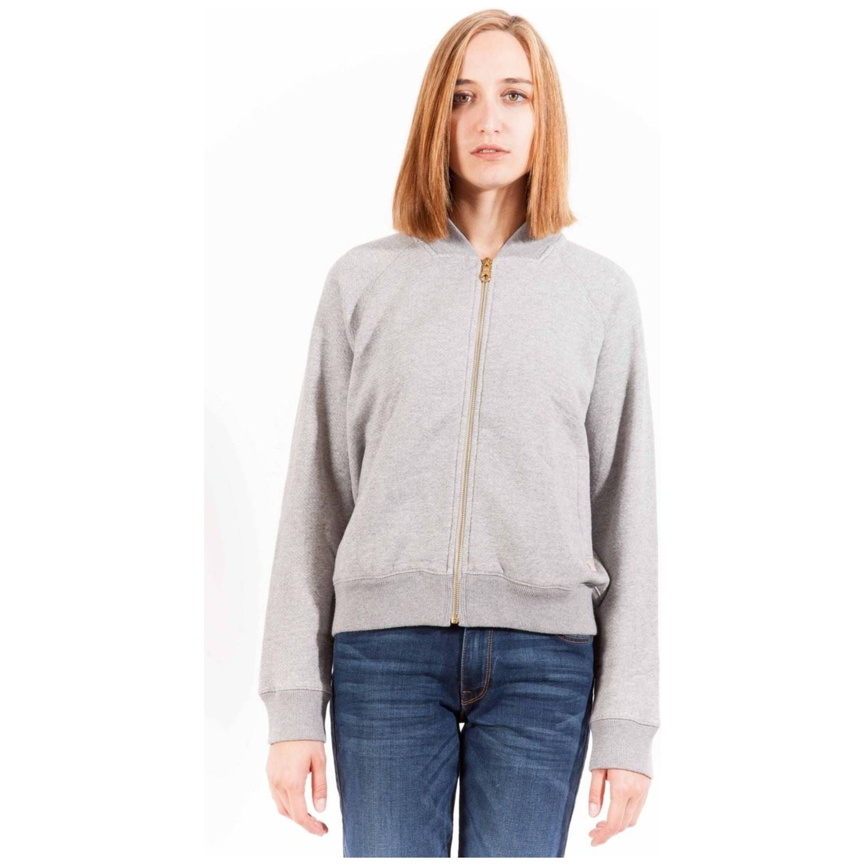 GANT FELPA CON ZIP DONNA GRIGIO