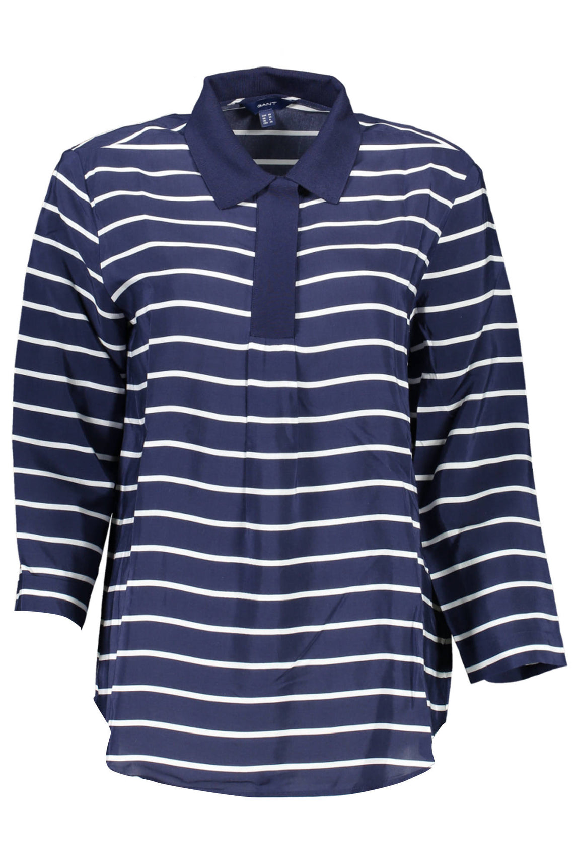 GANT POLO MANICHE 3/4 DONNA BLU