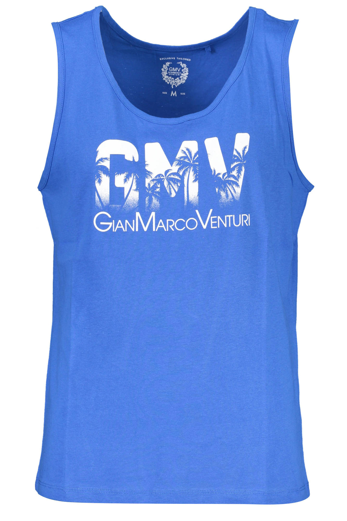 GIAN MARCO VENTURI MEN'S BLUE TANK TOP