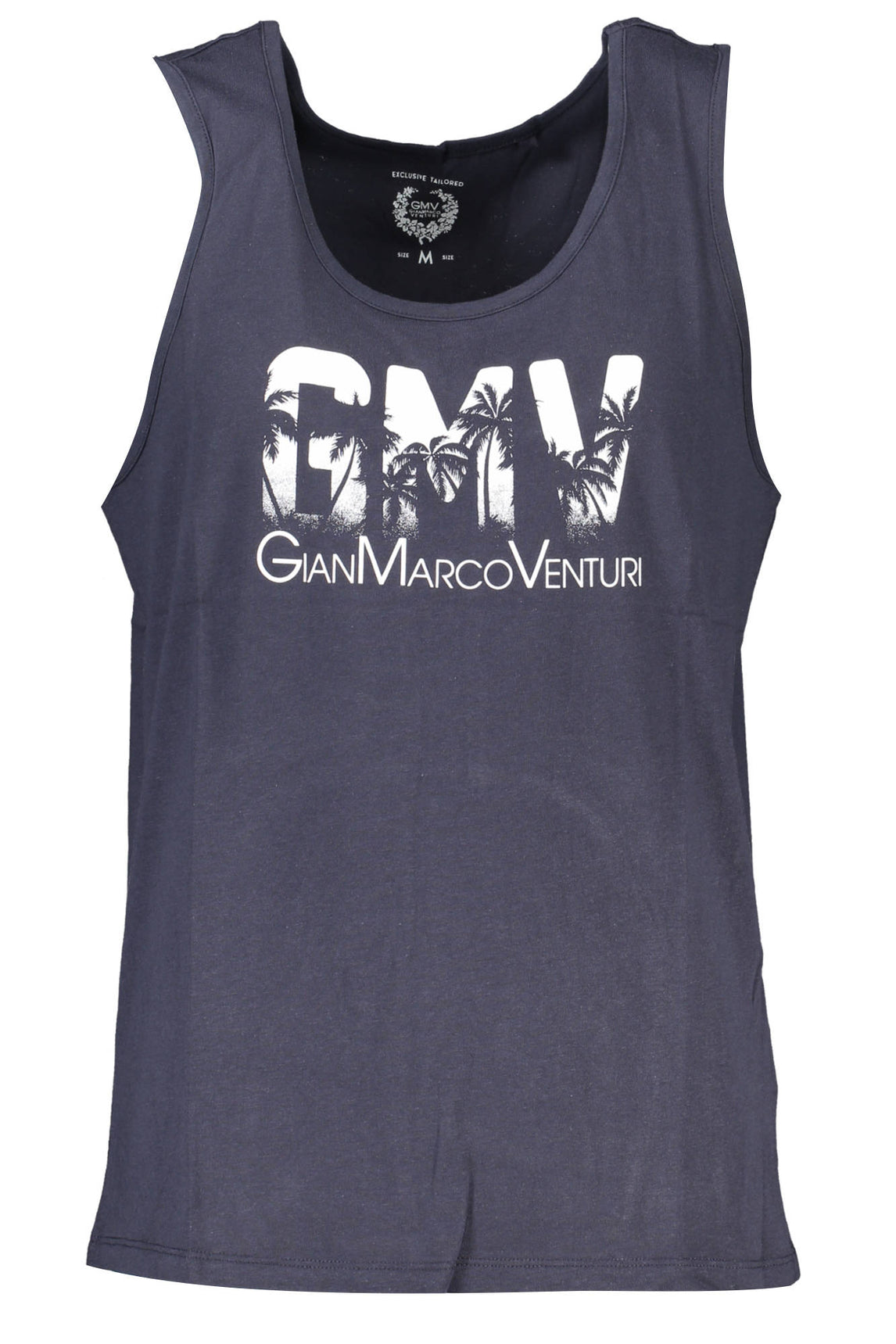 GIAN MARCO VENTURI MEN'S BLUE TANK TOP