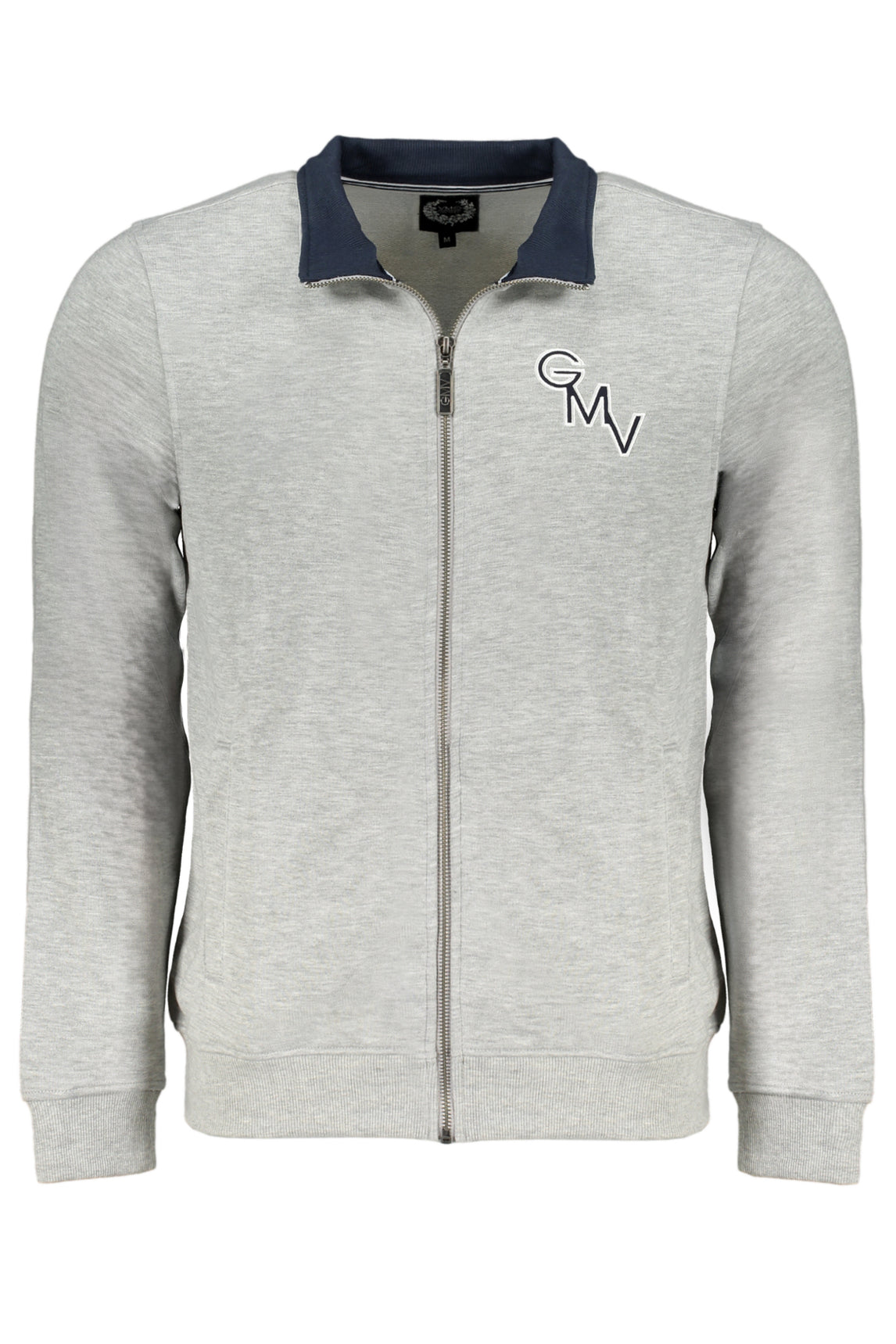 GIAN MARCO VENTURI MEN'S ZIP-UP SWEATSHIRT GREY