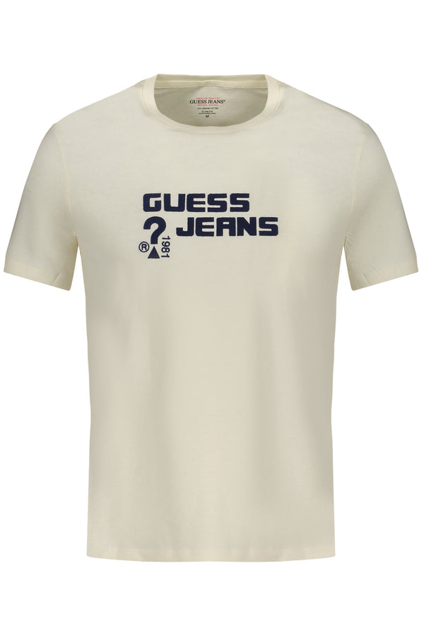 GUESS JEANS T-SHIRT MANICHE CORTE UOMO BEIGE