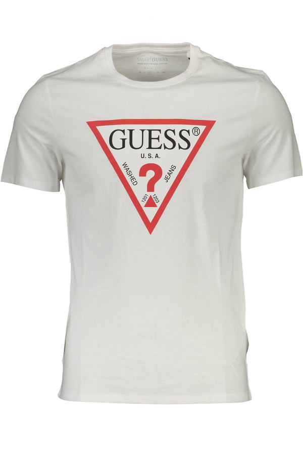 GUESS JEANS T-SHIRT MANICHE CORTE UOMO BIANCO