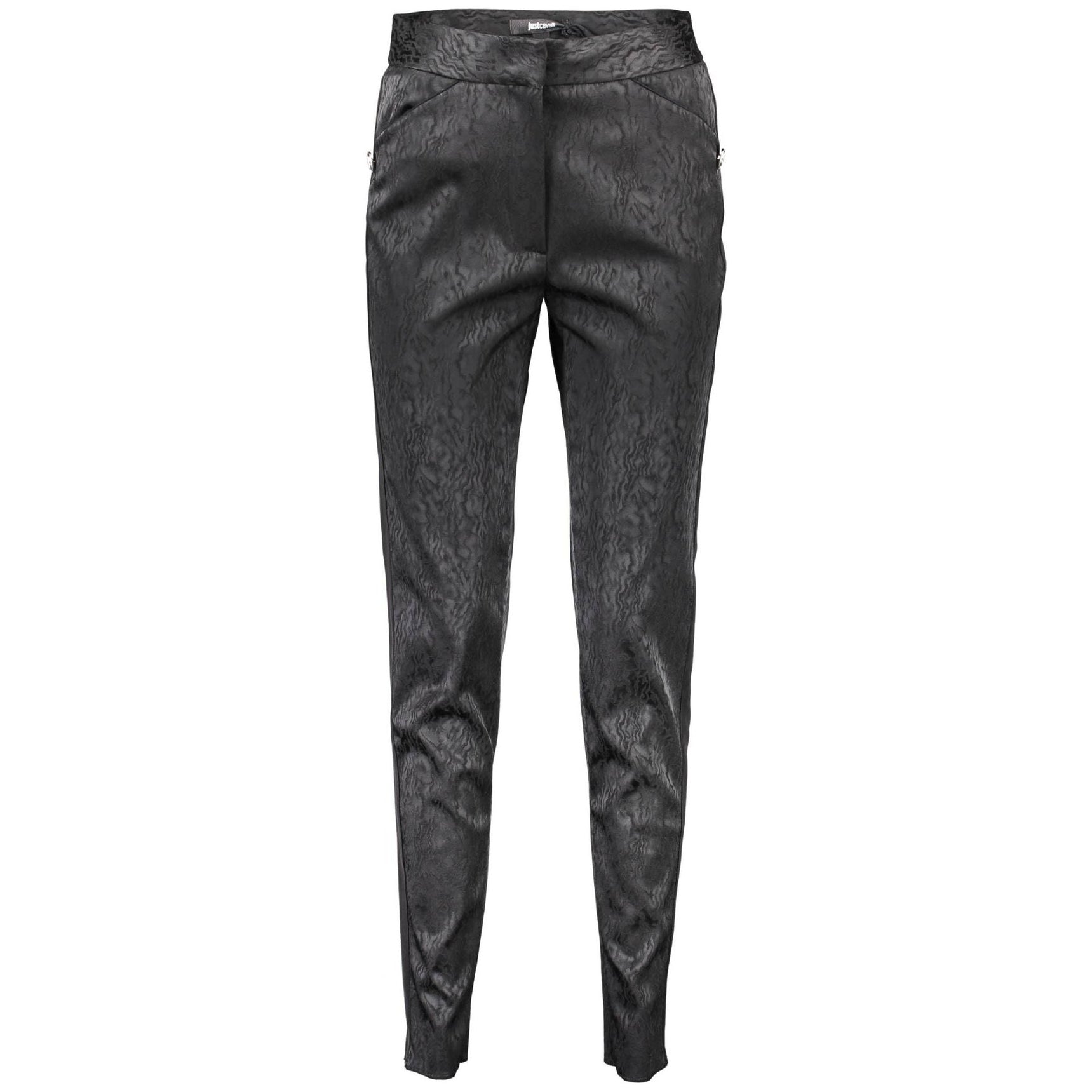 JUST CAVALLI WOMEN'S BLACK TROUSERS