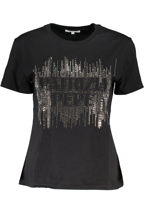 PATRIZIA PEPE T-SHIRT MANICHE CORTE DONNA NERO