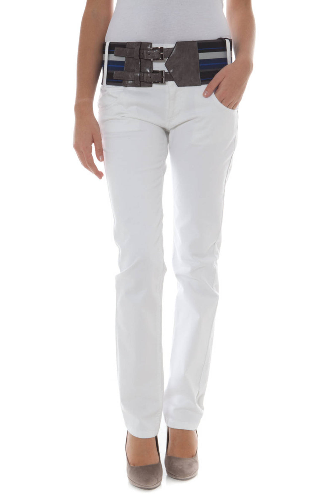 PHARD PANTALONE DONNA BIANCO