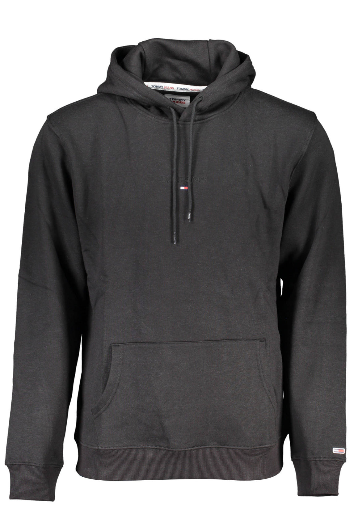 TOMMY HILFIGER MEN'S BLACK ZIPLESS SWEATSHIRT