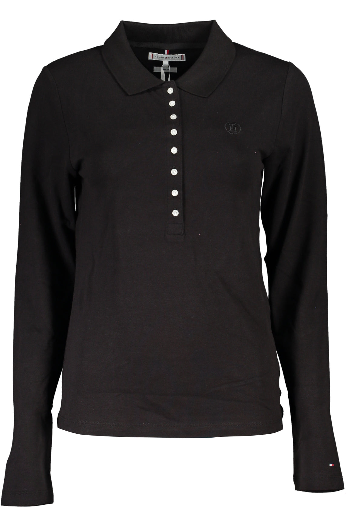 TOMMY HILFIGER LONG SLEEVE POLO WOMEN BLACK